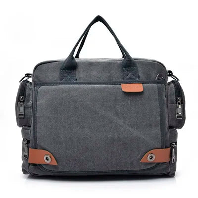 Merk Mannen Crossbody Tassen Mannelijke Canvas Schoudertassen Jongen Messenger Bags Man Handtassen Voor Reizen Ongedwongen Grote Satchel Grijs