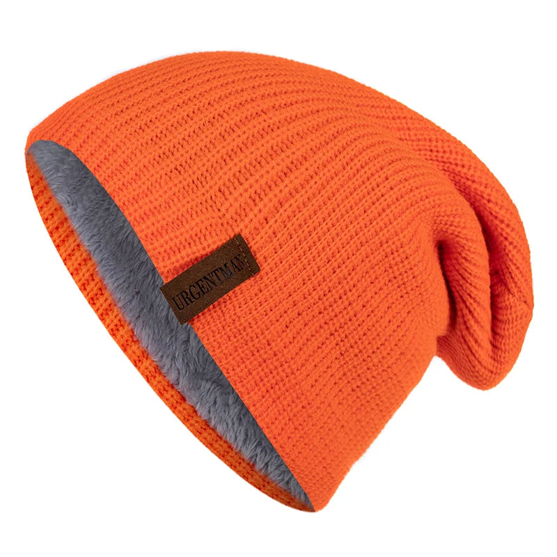 Nieuwe Unisex Brief Beanie Hoed Leisure Toevoegen Bont Gevoerde Winter Hoeden Voor Mannen Vrouwen Warm Houden Gebreide Hoed Mode Effen ski Motorkap Cap