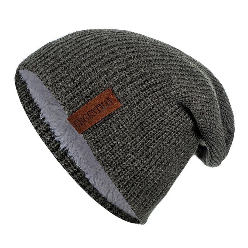 Nieuwe Unisex Brief Beanie Hoed Leisure Toevoegen Bont Gevoerde Winter Hoeden Voor Mannen Vrouwen Warm Houden Gebreide Hoed Mode Effen ski Motorkap Cap