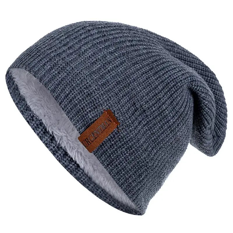 Nieuwe Unisex Brief Beanie Hoed Leisure Toevoegen Bont Gevoerde Winter Hoeden Voor Mannen Vrouwen Warm Houden Gebreide Hoed Mode Effen ski Motorkap Cap