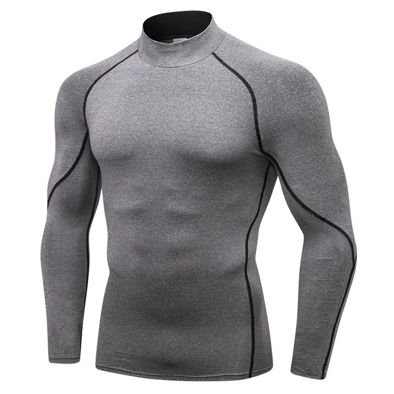 Thermisch Ondergoed Sets Mannen Hoge Kraag Winter Lange Onderbroek Thermo Ondergoed Compressie Zweet Sneldrogende Thermische Kleding