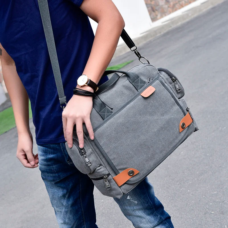 Merk Mannen Crossbody Tassen Mannelijke Canvas Schoudertassen Jongen Messenger Bags Man Handtassen Voor Reizen Ongedwongen Grote Satchel Grijs