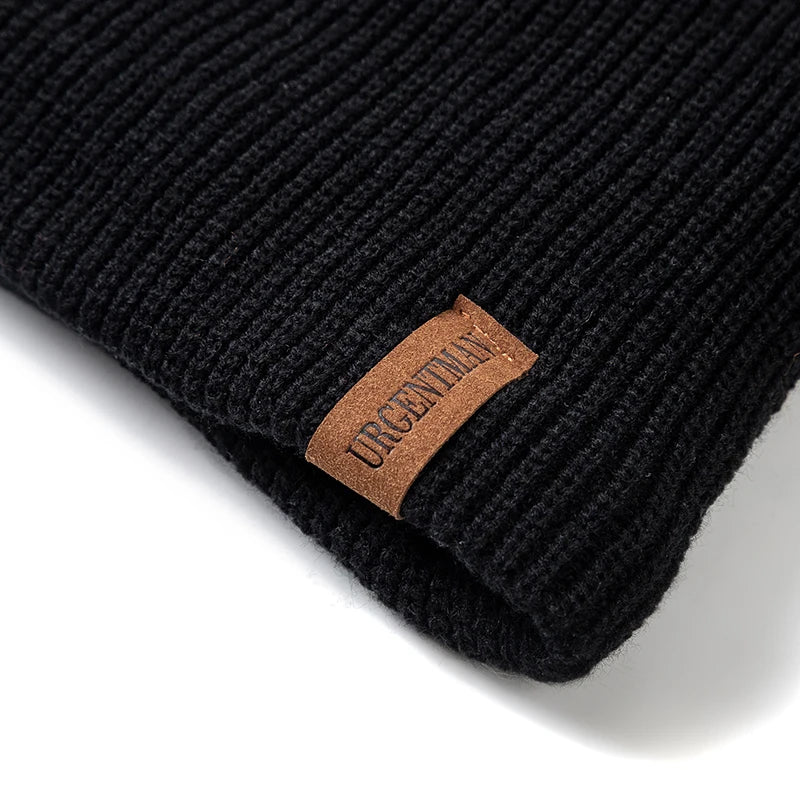 Nieuwe Unisex Brief Beanie Hoed Leisure Toevoegen Bont Gevoerde Winter Hoeden Voor Mannen Vrouwen Warm Houden Gebreide Hoed Mode Effen ski Motorkap Cap