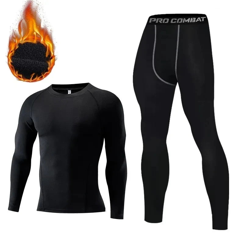 Winter Thermisch Ondergoed Voor Mannen Houdt Warm Lange Onderbroek Basislaag Sport Fitness Legging Strakke Ondershirts