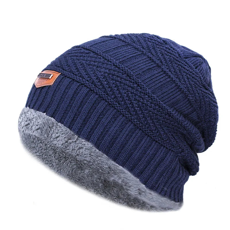 Beanies Heren Winter Hat Dames Gebreide Hoeden Voor Mannen Cap Winter Beanie Caps Gorro Dikke Warm Brimloze Bont Mens