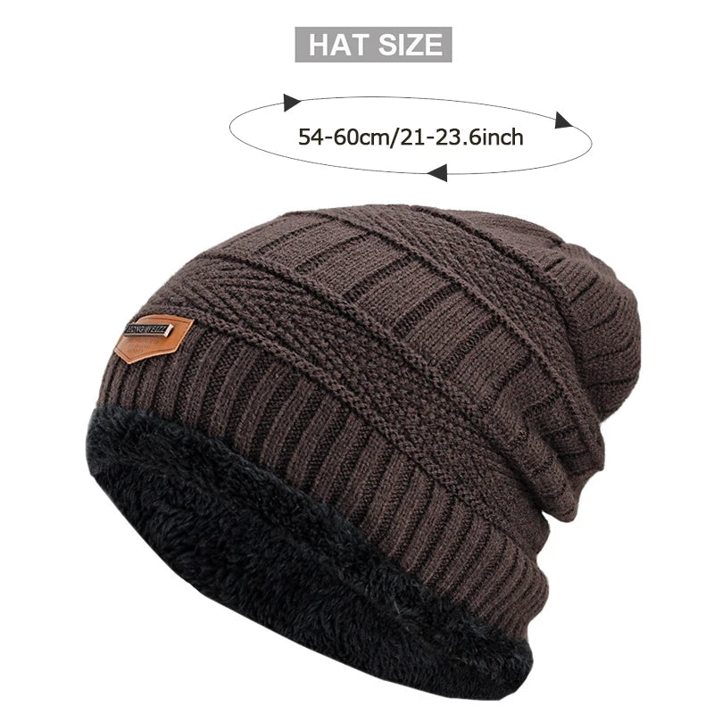 Beanies Heren Winter Hat Dames Gebreide Hoeden Voor Mannen Cap Winter Beanie Caps Gorro Dikke Warm Brimloze Bont Mens