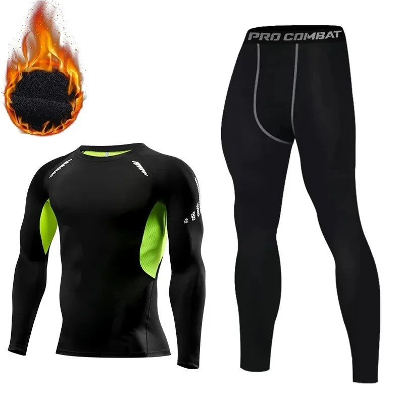 Winter Thermisch Ondergoed Voor Mannen Houdt Warm Lange Onderbroek Basislaag Sport Fitness Legging Strakke Ondershirts