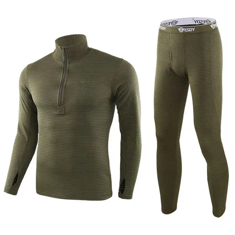 Snel Zweet Winter Compressie Onderbroek Kleding Thermisch Drogen Warm Lang Ondergoed Militair Leger Mannen Sets Fleece Dikke Thermo