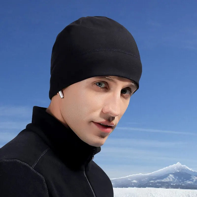 Mannen Polar Fleece Cap Winter Warm Buitensporten Skiën Fietsmuts Winddicht Zacht Beanie Cap Vrouwen Ski Fiets Hoed