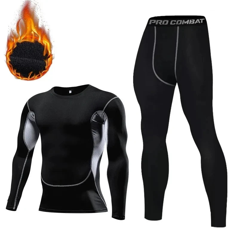 Winter Thermisch Ondergoed Voor Mannen Houdt Warm Lange Onderbroek Basislaag Sport Fitness Legging Strakke Ondershirts