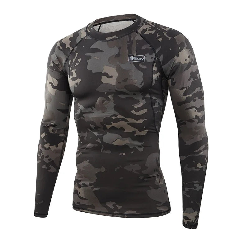 Thermisch Ondergoed Heren Winter Fleece Warme Panty Compressie Sneldrogende Thermo Lingerie Set Lange Onderbroek Man Camouflage Kleding