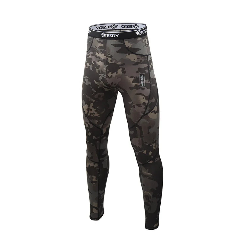 Thermisch Ondergoed Heren Winter Fleece Warme Panty Compressie Sneldrogende Thermo Lingerie Set Lange Onderbroek Man Camouflage Kleding