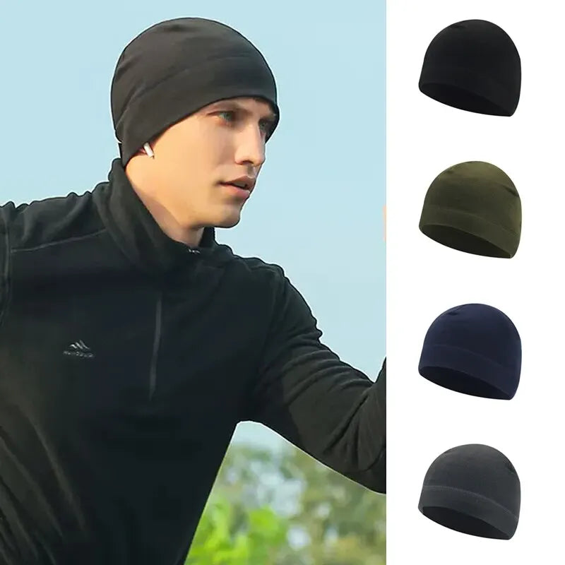 Mannen Polar Fleece Cap Winter Warm Buitensporten Skiën Fietsmuts Winddicht Zacht Beanie Cap Vrouwen Ski Fiets Hoed