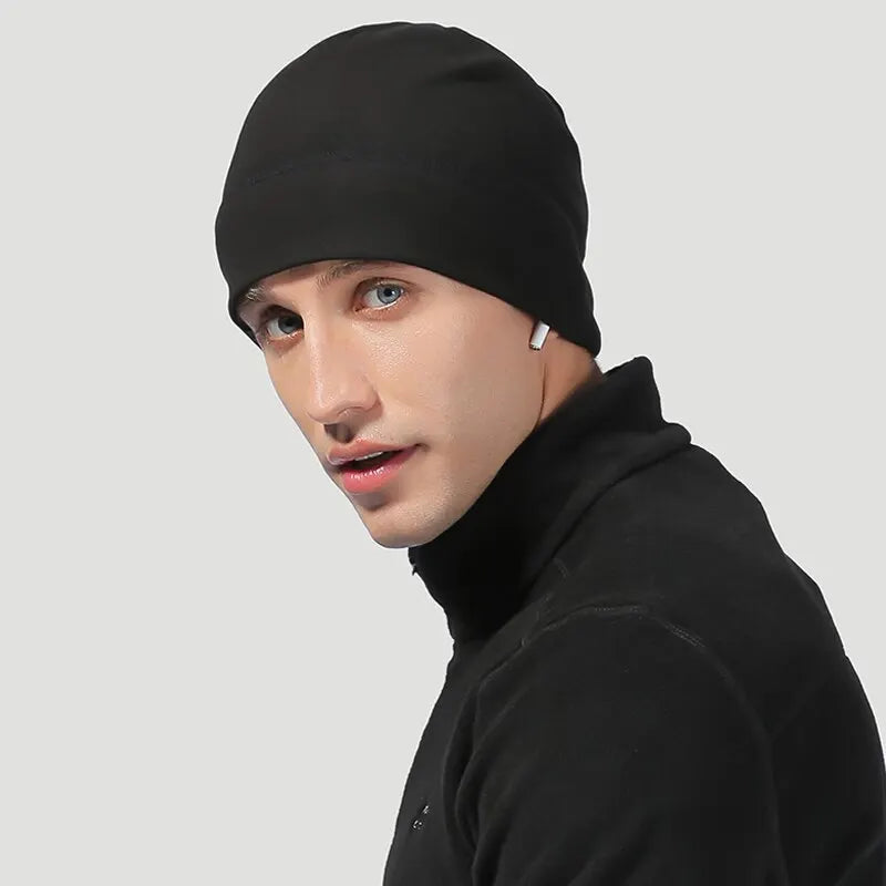 Mannen Polar Fleece Cap Winter Warm Buitensporten Skiën Fietsmuts Winddicht Zacht Beanie Cap Vrouwen Ski Fiets Hoed