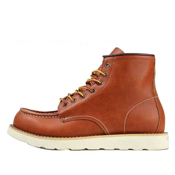 Herenlaarzen Amerikaanse Retro Tooling Boots Casual Gek Paard Leer Vintage Man Veters Enkellaarsjes Hombre Zapatillas Hombre