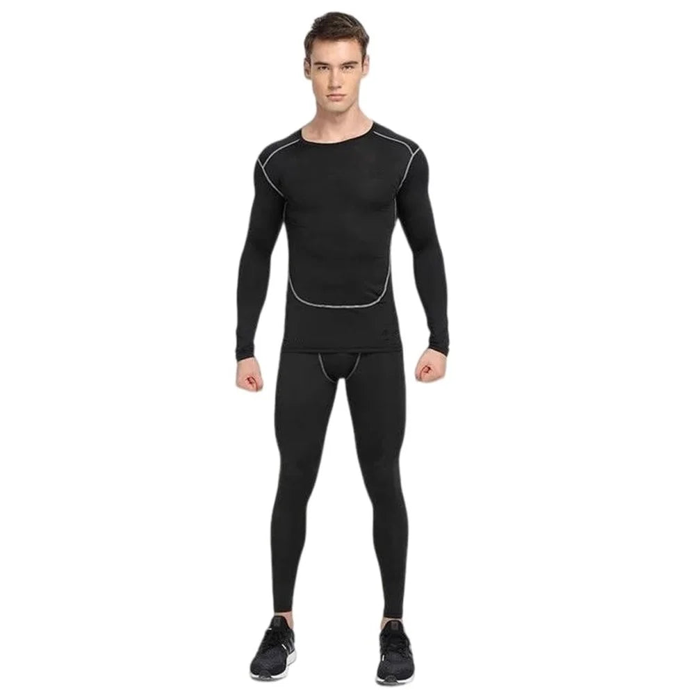 Winter Thermisch Ondergoed Voor Mannen Houdt Warm Lange Onderbroek Basislaag Sport Fitness Legging Strakke Ondershirts